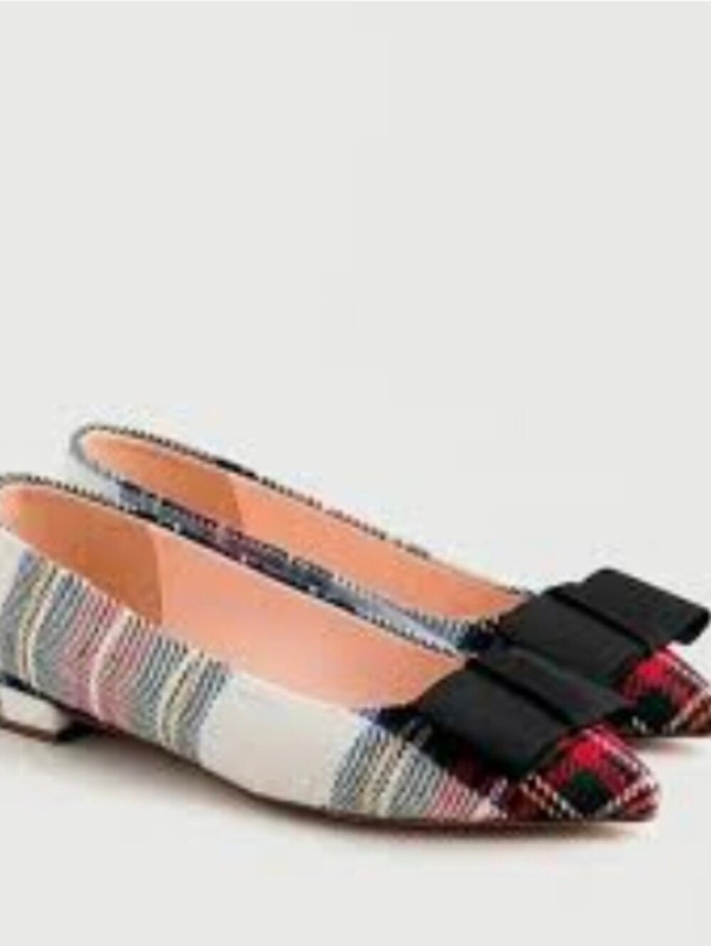 J. Crew Snowy Stewart Tartan Plaid Pointed Toe Flats Size 6